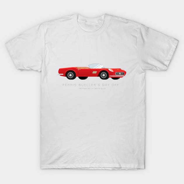 Ferris Bueller's Day Off - Famous Cars T-Shirt by Fred Birchal